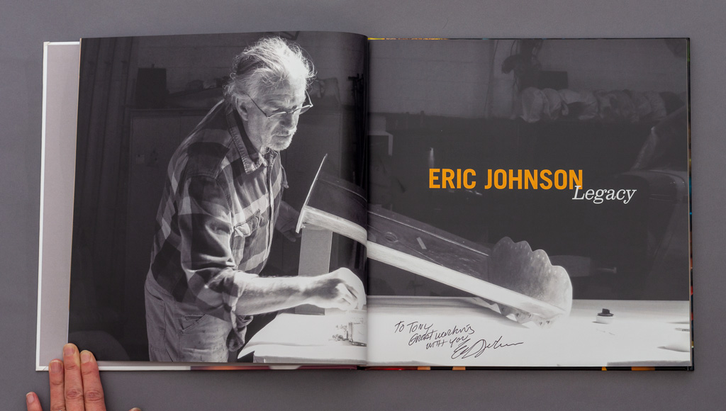 Eric Johnson book, title spread